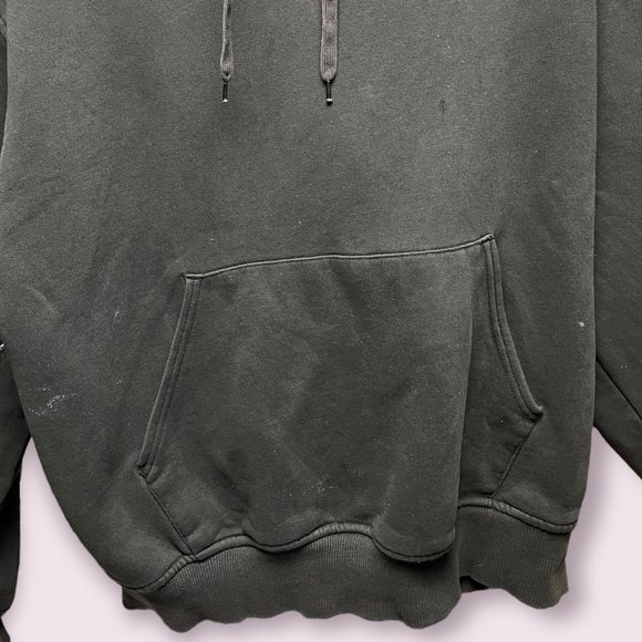 Faded Black Distressed Champion Hoodie - Size Large - Picture 5 of 10